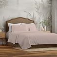 thumbnail image 3 of Purity Home 3-Piece 100% Organic Cotton Percale Bed Sheet Set, Cool & Crisp Bedding, Soft & Breathable, Lightweight, Eco-Friendly, Twin, Light Pink, 3 of 14