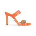 thumbnail image 4 of BLISSFUL STEP Women's Glitter Rhines Stiletto Heel Sandals Orange 5, 4 of 8