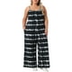thumbnail image 1 of Mono de Talla Grande GRACE & GRANDEUR con Tirantes Ajustables Sin Mangas, Estirado, de Pierna Ancha, Casual de Verano, Pantalones Largos Romper 4X Negro, 1 of 6