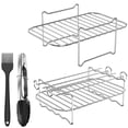 thumbnail image 2 of Air Fryer Rack Stainless Steel Double Basket Grill Sticks Accessories for Ninja, 2 of 8