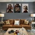 thumbnail image 3 of Black Women Wall Art African American Wall Decor Trendy Girl Poster Print Black Gold Female Room Painting Picture for Bedroom Living Room Unframed, 3 of 6