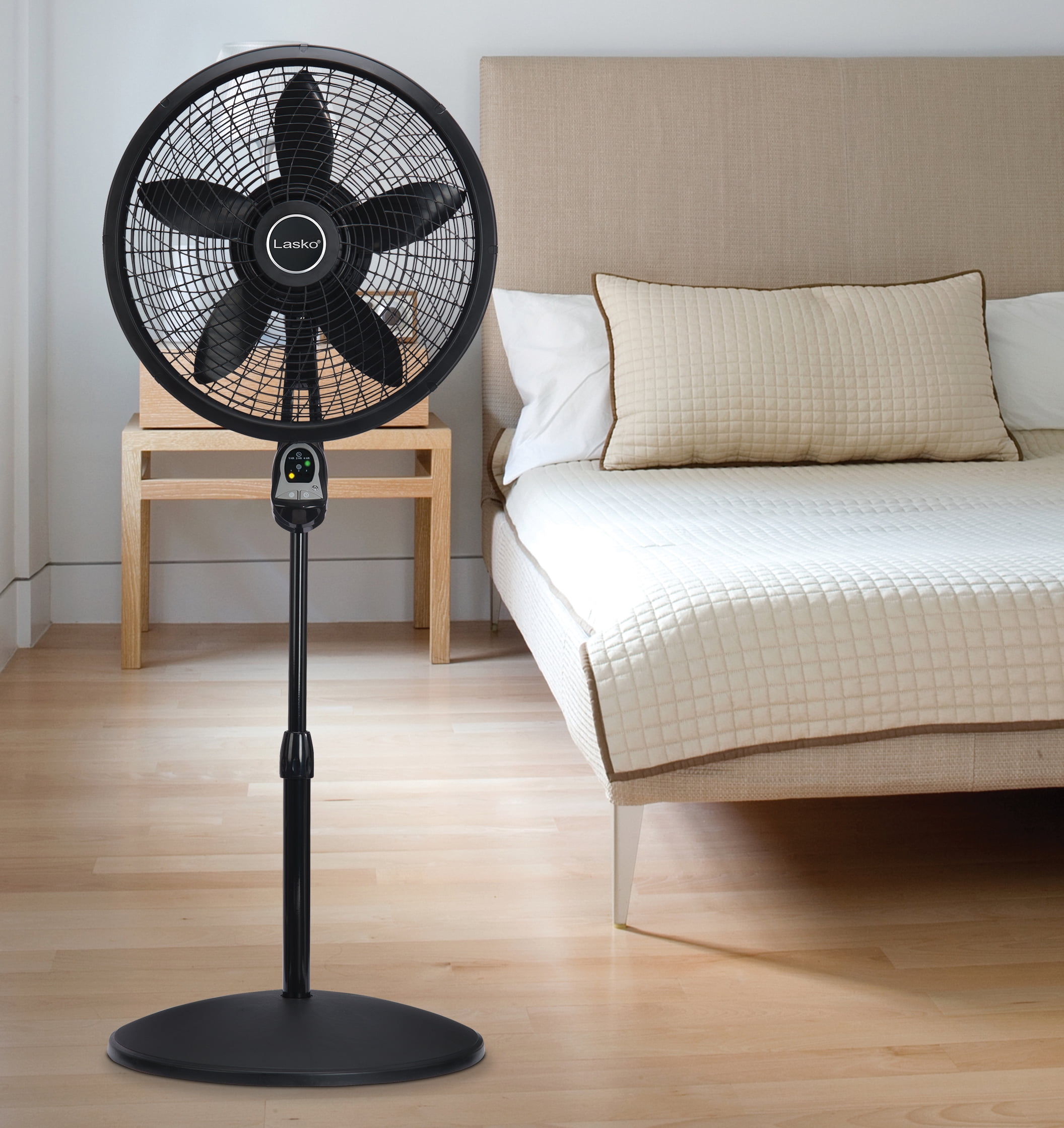 Lasko 18 3-Speed Oscillating Cyclone Pedestal Fan with Remote and Timer,  1843, Black - Walmart.com