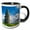 Black/White, variant on 3drose, Isle of Lewis, Land Raiders Monument. Scotland, 11oz Two-tone Yellow Mug