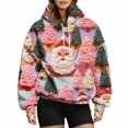 thumbnail image 3 of Pet Pouch Hoodie for Women, Santa Claus Christmas Tree Pullover Sweatshirt with Cuddle Pouch Dog Carrier Pocket, 3 of 5