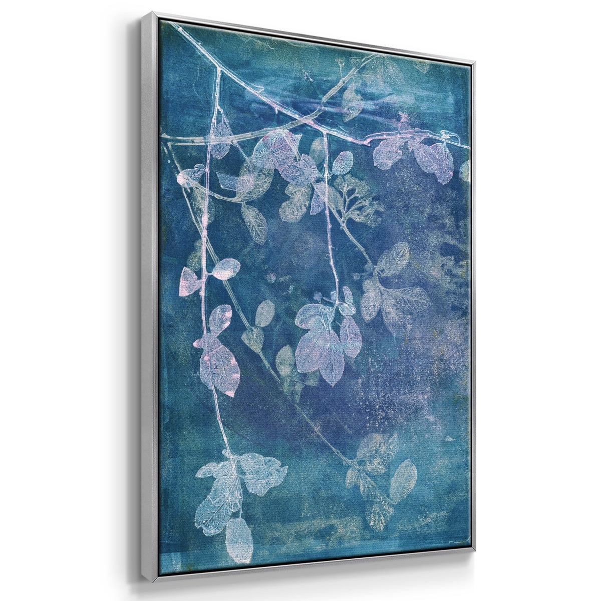 Branching Out VII Framed Premium Gallery Wrapped Canvas - Ready to Hang - 25 x 37 - Silver Floating Frame