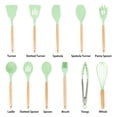 thumbnail image 2 of MegaChef Mint Green 12 Piece Silicone and Wood Cooking Utensils, 2 of 7