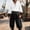 White, variant on Men Pirate 2-Piece Set Lace-Up Long Sleeve Shirt Baggy Harem Pants Party Dress Up Outfit for Men