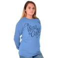 thumbnail image 4 of Funny Sow Cool Gardening Flower Pun Women's Long Sleeve T Shirt Brisco Brands S, 4 of 6