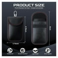 thumbnail image 3 of 2-Pack Faraday Key Fob Protector, 3.15"X5.12" Double-Layer Carbon Fiber Material Anti-Theft Faraday Bag | Car RFID Signal Blocking Pouch, Anti-Hacking for Car Key Fob Cover (Black), 3 of 6