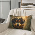 thumbnail image 4 of Plush Throw Pillow Covers, Creekside Meditating Puppy Pillow Cases with Invisible Zipper, Breathable Microfiber Pillow Cases Standard Size for Sleeping Bedroom Sofa Living Room 20x30, 4 of 5
