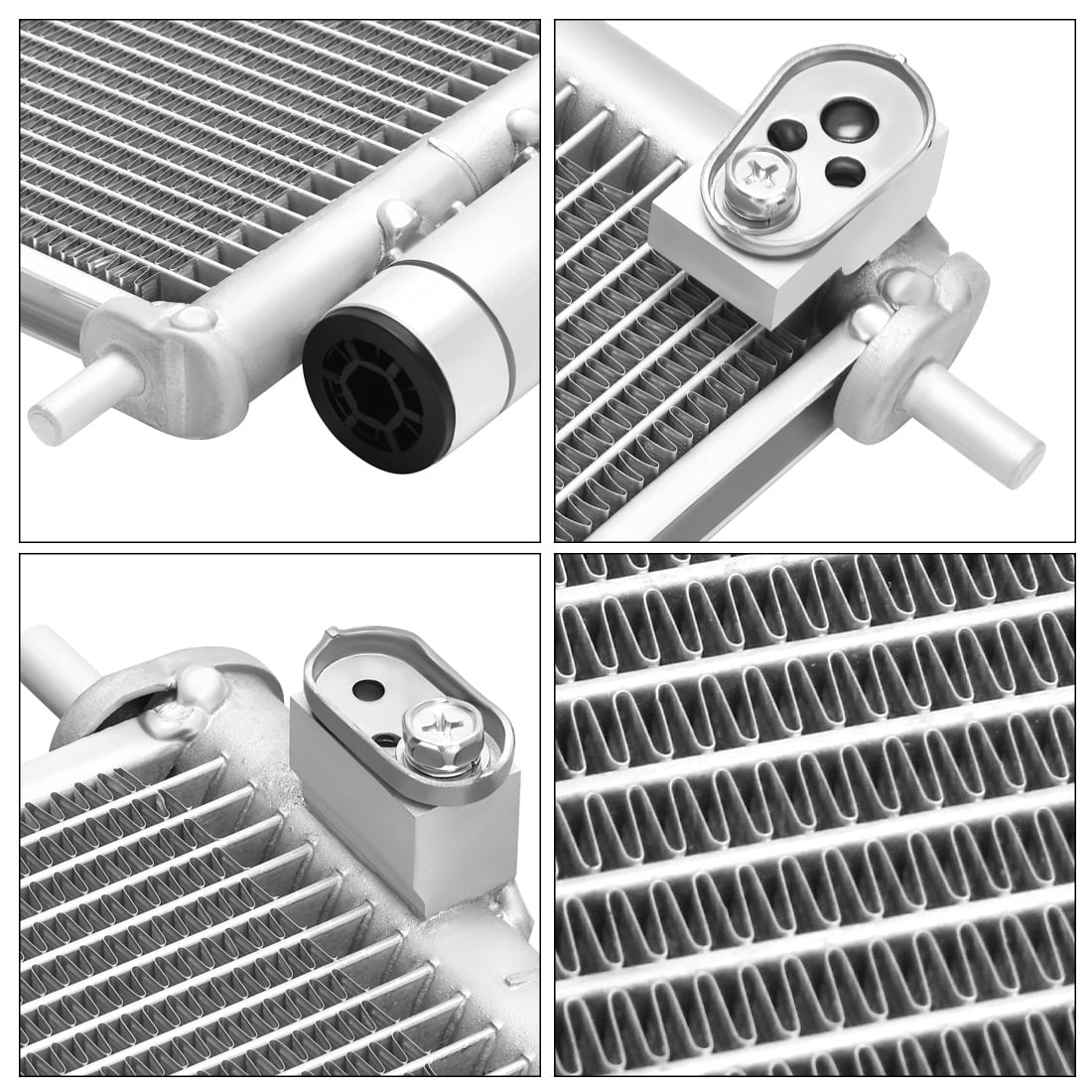 LEDKINGDOMUS AutoPart Premium AC Condenser 80110SZAA01 for 2009-2015 Honda Pilot EX EX-L LX SE Touring 3.5L V6, Direct Fit Aluminum Replacement, Leak Tested