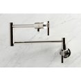 thumbnail image 2 of Kingston Brass KS4106ML Milano Two-Handle 1-Hole Wall Mount Pot Filler Faucet in Polished Nickel, 2 of 8
