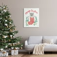 thumbnail image 2 of Meowy Christmas Clever Cat Nestled Patterned Stocking Animals & Insects Painting Gallery-Wrapped Canvas Print Wall Art, 2 of 7