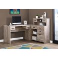 thumbnail image 1 of Monarch Specialties Computer Desk, Home Office, Corner, Left, Right Set-up, Storage Drawers, L Shape, Work, Laptop, Laminate, Beige, Contemporary, Modern, 1 of 3