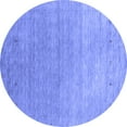 thumbnail image 1 of Ahgly Company Indoor Round Abstract Blue Contemporary Area Rugs, 3' Round, 1 of 4