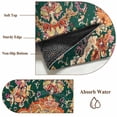 thumbnail image 6 of Round Rugs 5Ft, Bohemian Floral Round Area Rug Washable Indoor Throw Carpet, Abstract Retro Flowers Texture Soft Non Slip Circle Rug for Cabinet Bathroom Home Decor Aesthetic, 6 of 8