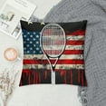 thumbnail image 2 of Orinice Tennis Graphic Decorative Cotton Linen Throw Pillow Cover for Home Couch Living Room Bed Sofa 22x22in, 2 of 5