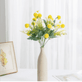 thumbnail image 1 of Xiao Hua 3 hortensias artificiales, flores falsas, flores artificiales para decoración de bodas, amarillas, 1 of 5