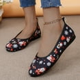 thumbnail image 2 of Mepaouo Womens Ballet Flats Shoes Xmas Santa Round Toe Slip on Casual Walking Loafer Shoes(Black,6.5), 2 of 6