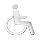 thumbnail image 1 of Señal de baño para personas con discapacidad en silla de ruedas. Señal de baño ABS para personas con discapacidad., 1 of 4