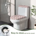 thumbnail image 4 of HELLHERO Strawberry Garden Print Toilet Lid Cover Set of 2 Pcs Set Soft Toilet Cover Set Washable and Reusable Gift, 4 of 8
