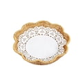 thumbnail image 2 of Linnome Hand Woven Rattan Look Fruit Basket Scalloped Edge Decorative Snack Tray Woven Storage Bowl for Coffee Table Fruit Pastry Dessert Display, 2 of 7
