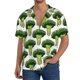 thumbnail image 1 of Fotbe Cute Broccoli Camisa Estampada de Manga Corta para Hombre, Casual de Verano, Estilo Playero, Sin Arrugas-XX-Large, 1 of 5