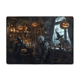 thumbnail image 3 of Halloween Door Mat, Halloween Skeleton Bar Scene Indoor Door Mat Bedroom Rug & Carpets Entryway Rug Front Door Welcome Mat, Halloween Rugs for Living Room Home Decor 85x58in, 3 of 5