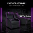 thumbnail image 5 of Homall Massage Gaming Recliner Chair Video Game Chair Racing Sofa Chair PU Leather Living Room Sofa Single Home Theater Seating, Purple, 5 of 8
