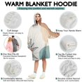 thumbnail image 5 of Wearable Oversized Blanket,Brown Boho Abstract and Plant Pattern Wearable Blanket Hoodie for Adults,Cozy Hooded Blankets with Super Pockets,Super Warm Fuzzy Pullover for Women & Men, 5 of 6