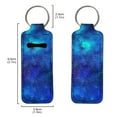 thumbnail image 2 of Yuyamidu Galaxy Chapstick Lipstick Holder Starry Sky Lip Balm Keychain Holder for Women Chapsticks Sleeve Travel Accessories Blue Lipstick Pouch Keychain, 2 of 6
