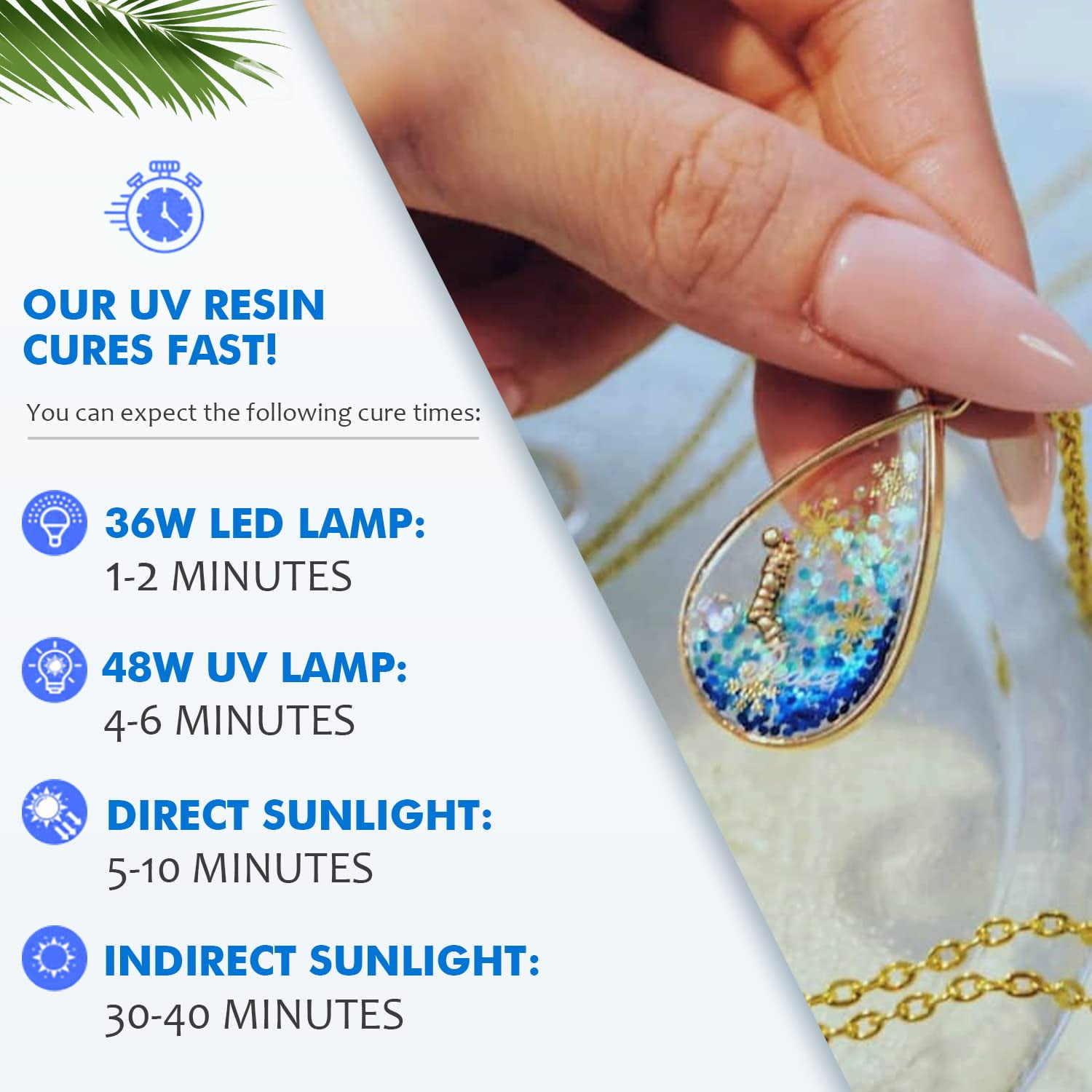 Demorex UV Resin Kit 200g Clear Hard UV Glue Fast Curing for Crafts/Jewelry/Casting & Coating