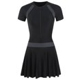 thumbnail image 1 of Trajes de baño de verano para mujer, tallas grandes, con protección solar, costuras en contraste y color, 1 of 4