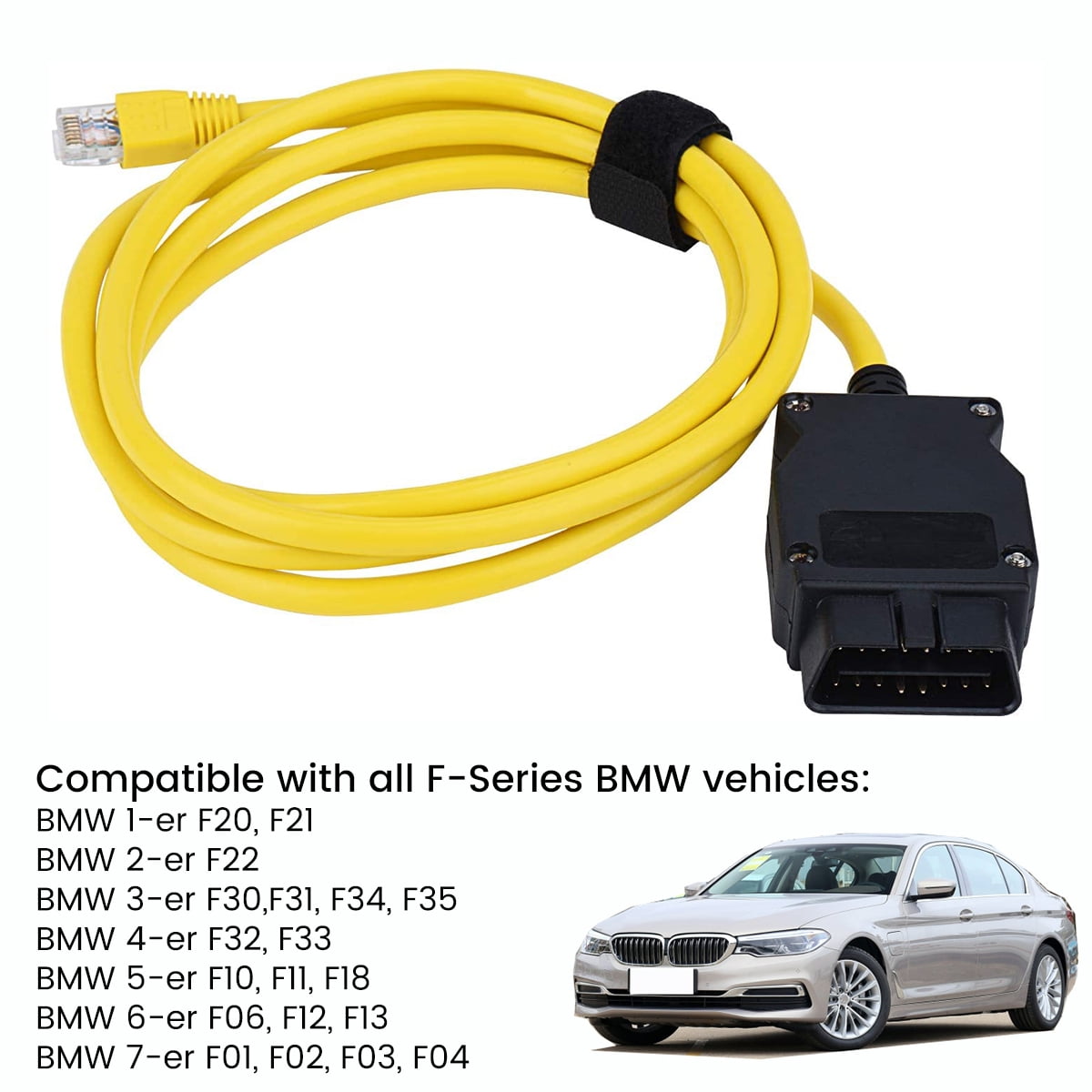 ESYS ENET Cable For BMW F-series ICOM OBD2 Coding Diagnostic Cable Ethernet  to Data OBDII Coding Hidden Data Tool OBD2 Scanner