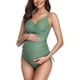 thumbnail image 1 of Traje de baño de maternidad sólido para mujer Retro Plum Wrap Front Tankini Xemadio LRWJ638-3, 1 of 5