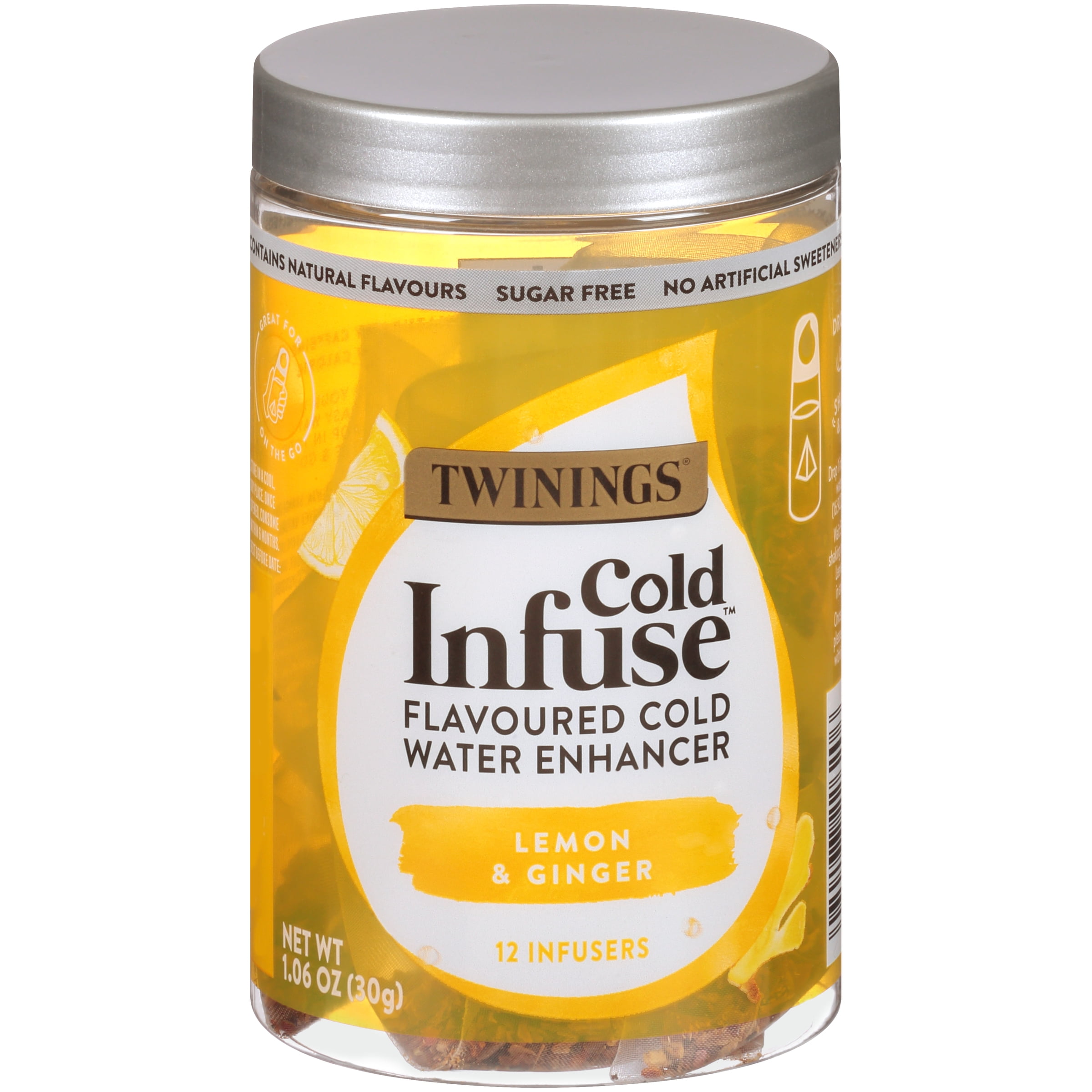 Twinings Cold Infuse Lemon & Ginger Flavoured Cold Water Enhancer, 12 Ct