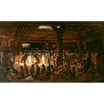 thumbnail image 3 of Tavernier, Jules 18x12 Black Modern Framed Museum Art Print Titled - Dance in a Subterranean Roundhouse at Clear Lake, California, 3 of 5