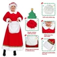 thumbnail image 5 of Womens Mrs Santa Claus Long Sleeve Cosplay Costume Christmas Fancy Dress Outfits, 2XL, 5 of 6