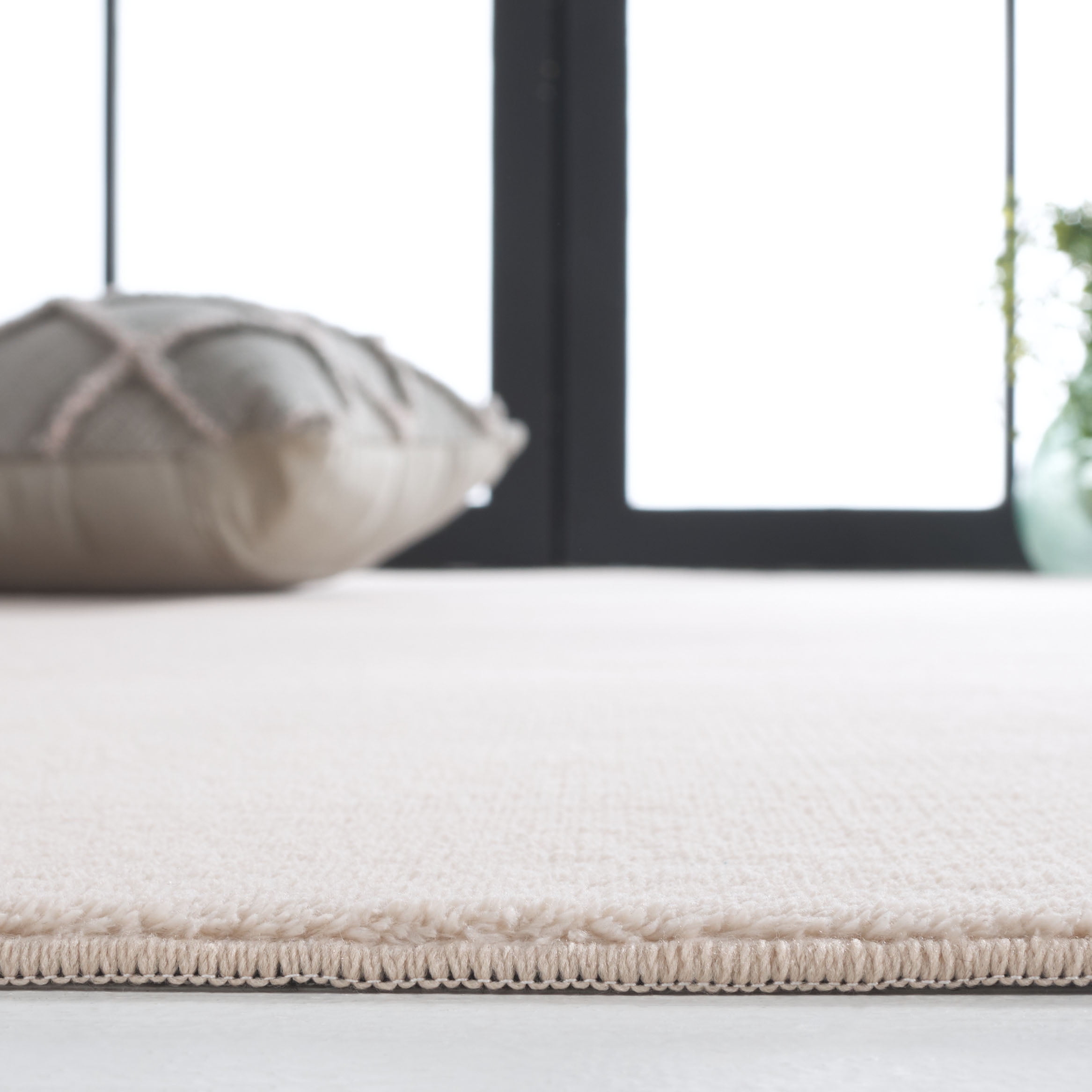 SAFAVIEH Loft Kalya Solid Machine Washable Runner Rug, Beige, 2'3" x 6'