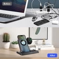 thumbnail image 5 of 5-In-1 Digital Alarm Clock With Wireless Charging For IPhone 15/14/13, Foldable Charger Dock Station Compatible With AirPods Pro, 5 of 5