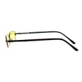thumbnail image 4 of SA106 Extra Small Mens Rectangular Metal Rim Classic Color Lens Sunglasses Gunmetal Yellow, 4 of 4