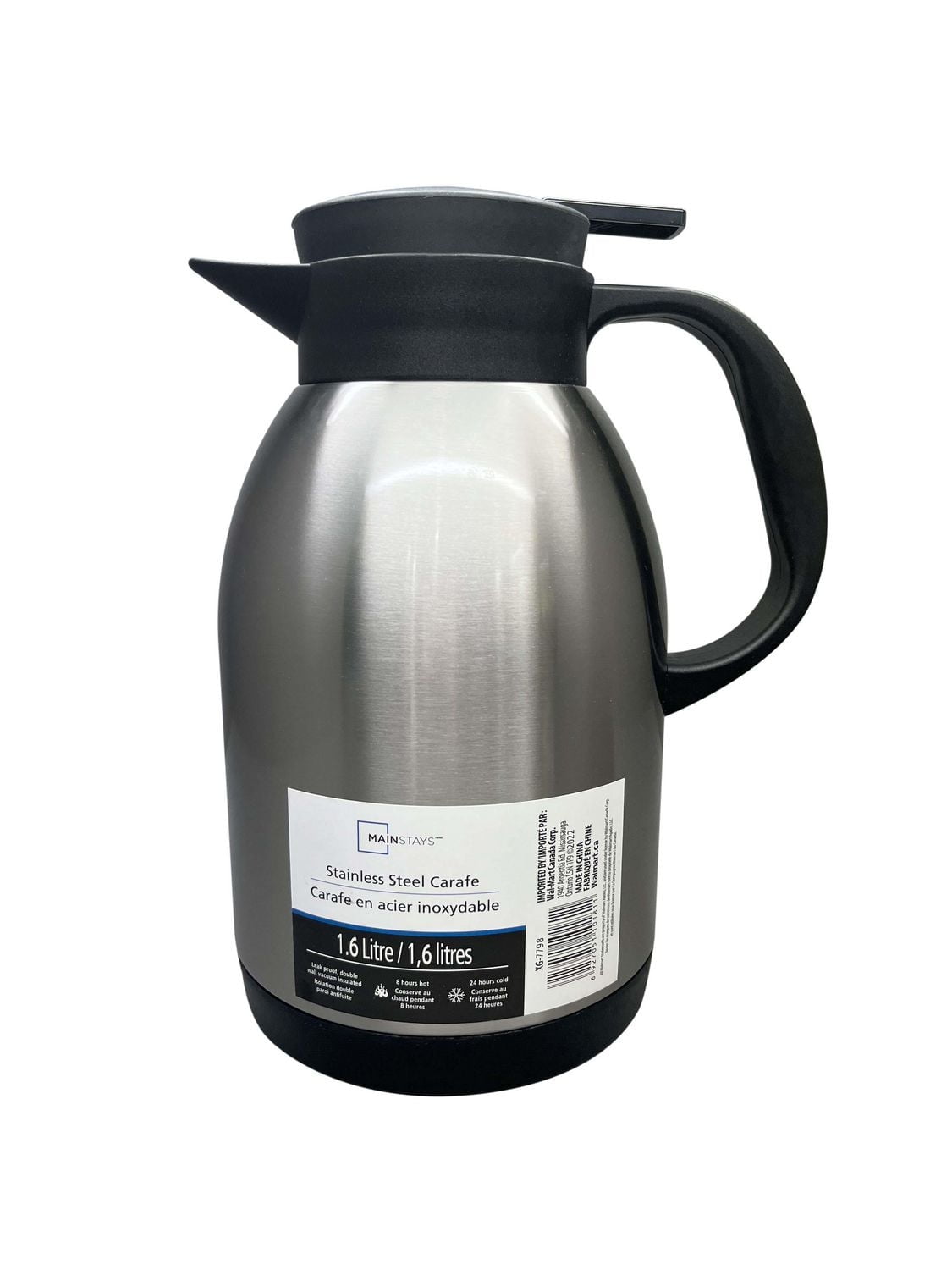 Carafe en acier inoxydable 1.6L Carafe en acier inoxydable