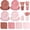 Dusty Pink, variant on 175 Pcs Ivory Paper Plates and Napkins Disposable Tableware for 25 Guests Include Scalloped 9" & 7" Plates Napkins Cups Forks Knives Spoons for Wedding Bridal Baby Shower Birthday Party