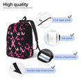 thumbnail image 4 of Rateoe Breast Cancer Pattern Canvas College Laptop Backpack,Travel Daypack,Durable Rucksack Travel Notebook Bag School Backpack Book Bag for Men Women-Small, 4 of 7