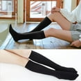 thumbnail image 3 of Loritta 4 Pairs Womens Knee High Socks, Casual Solid Knit Knee Thigh High Stockings, Black, 3 of 6