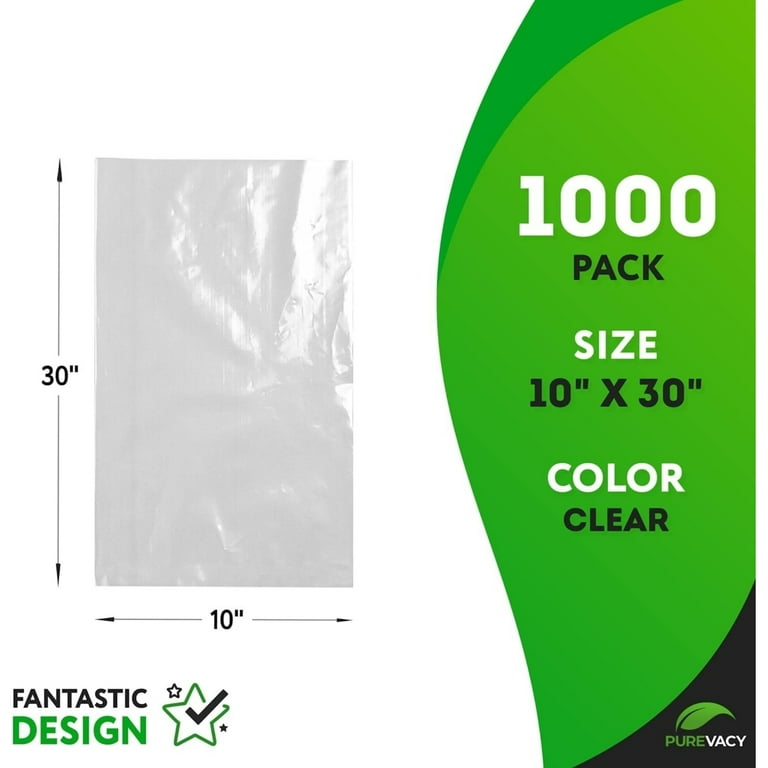 14 x 20(100 Count) Large Ziploc Bags - 2 Mil Clear Plastic Reclosable  Storage Ziplock Bags for Clothing, T-Shirts, Pants