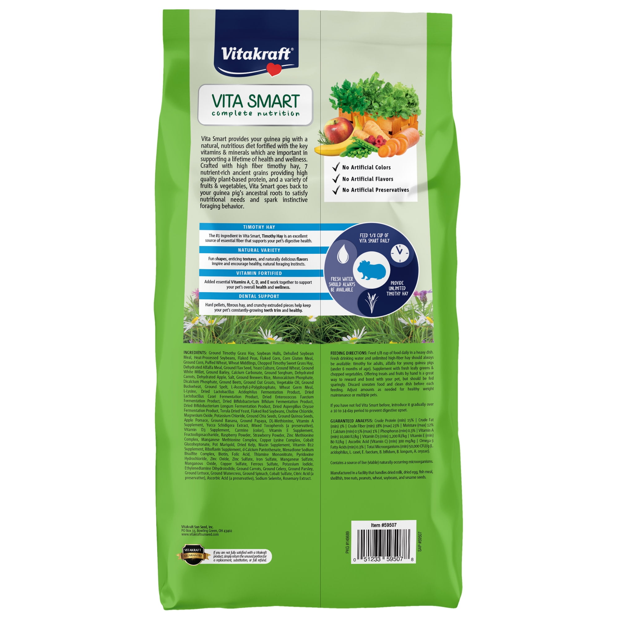 Vitasmart guinea top pig food