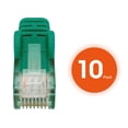 thumbnail image 5 of Cat6 Slim Network Patch Cable, 7 ft., Green, 10-Pack, 10G, 250 MHz, 100% Copper, 30 AWG, Snag-free, Gold-plated Contacts, 5 of 6