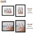 thumbnail image 3 of HearthHarmony 8x10 Picture Frame, Display Pictures 5x7 with Mat or 8x10 Without Mat, Wall Hanging Photo Frame, Black, 1 Pack, 3 of 12