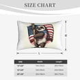 thumbnail image 3 of Plush Throw Pillow Covers, Cute Sloth American Flag Pillow Cases with Invisible Zipper, Breathable Microfiber Pillow Cases Standard Size for Sleeping Bedroom Sofa Living Room 16x24, 3 of 5